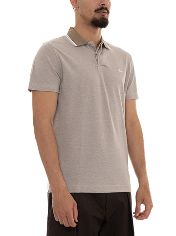 Polo manica corta LRQ477 Beige Harmont & Blaine Uomo
