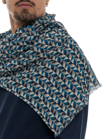 Sciarpa S0Q195 Azzurro-beige Harmont & Blaine Uomo