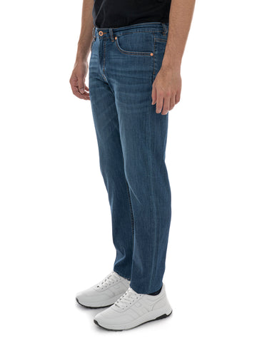 Jeans 5 tasche WNQ010 Denim scuro Harmont & Blaine Uomo