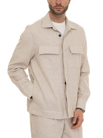Overshirt ATTANASIO Beige Hindustrie Uomo