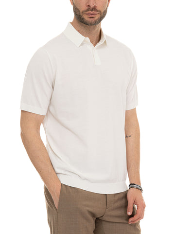 Polo in maglina META-COT/SILK Bianco Hindustrie Uomo