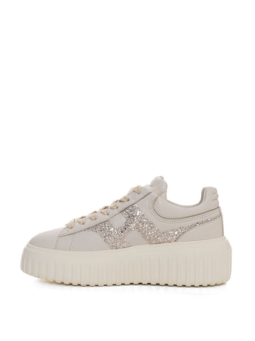 Sneakers con lacci  Hstripes Latte Hogan Donna