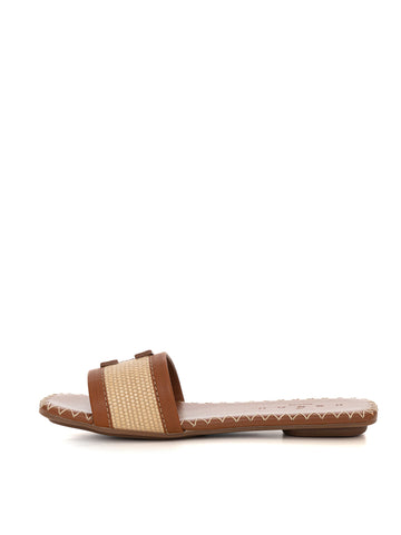 Ciabatte con fascia bicolore Beige Hogan Donna