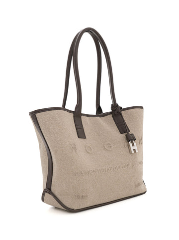 Borsa modello shopper Beige Hogan Donna