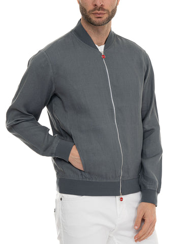 Giubbino bomber Grigio Kiton Uomo