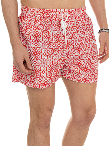 Boxer mare Rosso-bianco Kiton Uomo