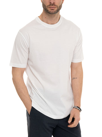 T-shirt girocollo mezza manica Bianco Kiton Uomo