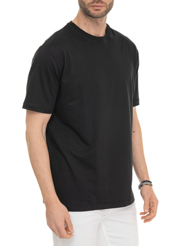 T-shirt girocollo mezza manica Nero Kiton Uomo