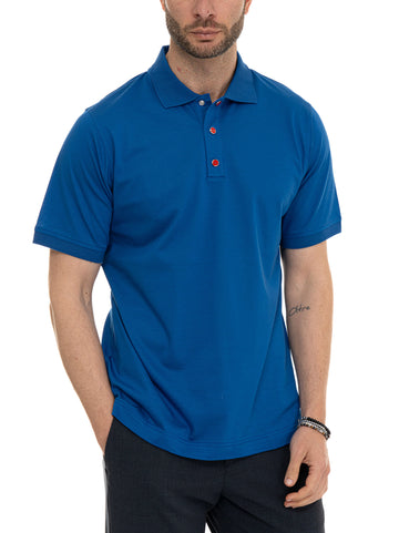 Polo manica corta Azzurro Kiton Uomo