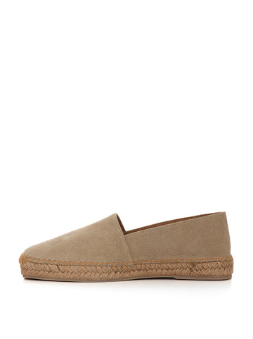 Kiton Men's Beige Leather Espadrilles