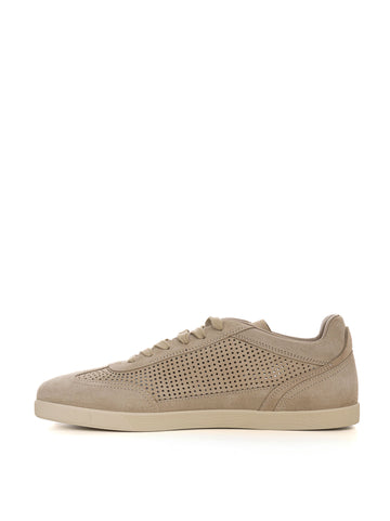 Beige Leather Sneakers Kiton Men