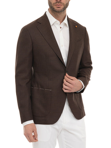 Giacca sfoderata decostruita Marrone La Torre Uomo