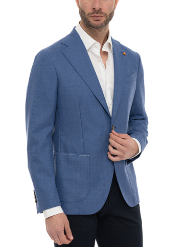 Giacca sfoderata decostruita Azzurro La Torre Uomo