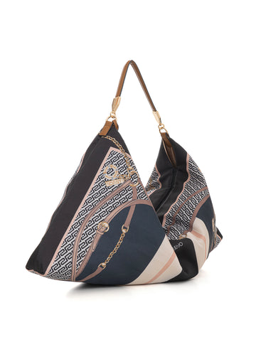 Borsa sacca grande morbida Nero Liu Jo Donna