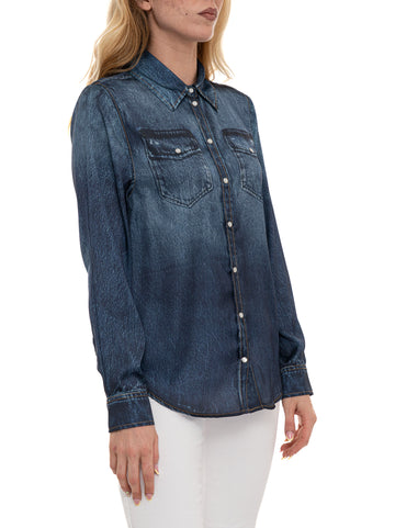 Camicia morbida da donna Denim scuro Liu Jo Donna