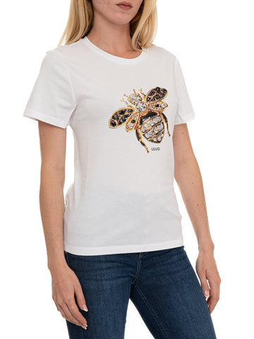 T-shirt mezza manica Bianco Liu Jo Donna