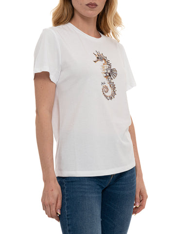 T-shirt mezza manica Bianco Liu Jo Donna