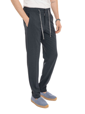 Pantalone modello jogger CARACCIOLO Blu denim Marco Pescarolo Uomo