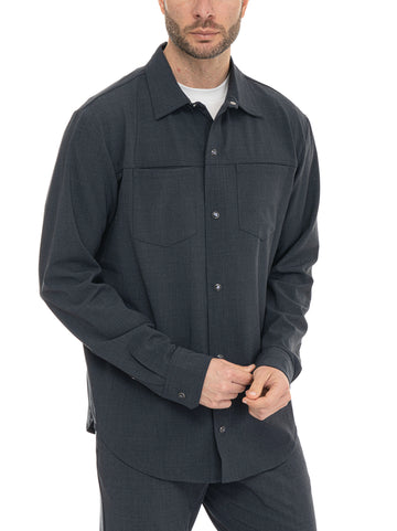Overshirt ZEUS Blu denim Marco Pescarolo Uomo