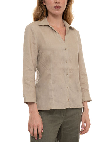 Camicia in lino PBBALCALI Beige Pennyblack Donna