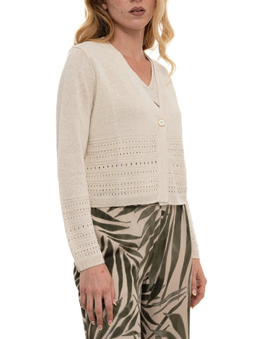 Cardigan corto PBBPENTOLA Avorio Pennyblack Donna