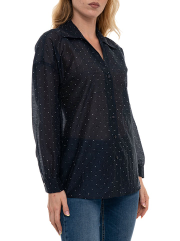 Camicia da donna larga PBPGIOSTRA Blu Pennyblack Donna