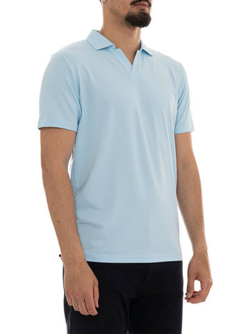 Polo senza bottoni NEW HELGO Celeste Peuterey Uomo