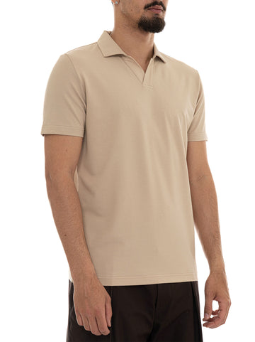 Polo senza bottoni NEW HELGO Beige Peuterey Uomo