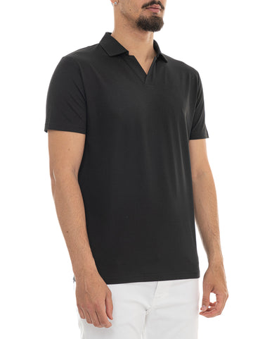 Polo senza bottoni NEW HELGO Nero Peuterey Uomo