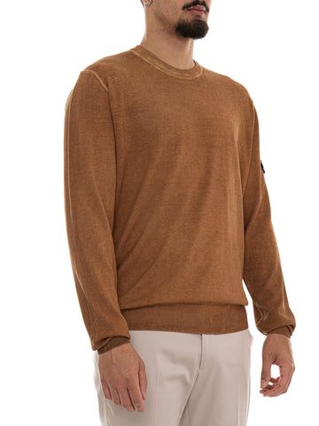 Pullover girocollo RACE FRS 02 Marrone Peuterey Uomo