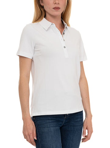 Polo manica corta Bianco Quality First Donna