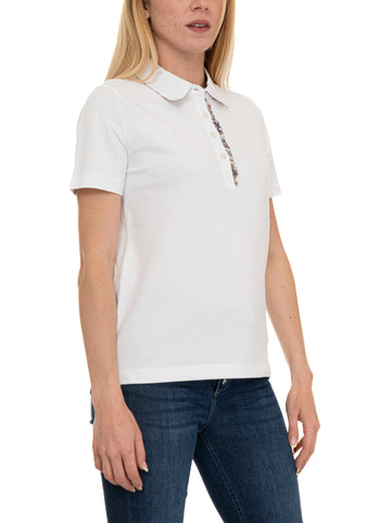Polo piquet manica lunga Bianco Quality First Donna