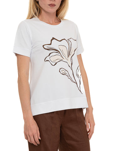 T-shirt manica corta Bianco Quality First Donna