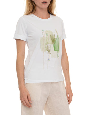 T-shirt mezza manica Bianco Quality First Donna