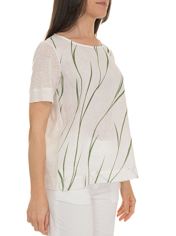 T-shirt manica corta Verde Quality First Donna