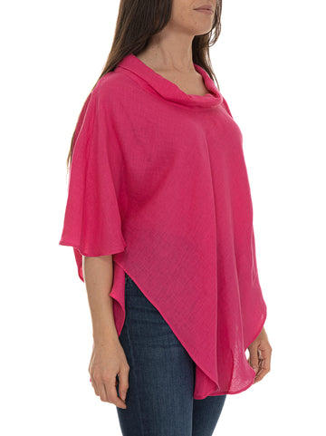 Poncho Fucsia Quality First Donna