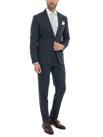 Abito da uomo 2 bottoni Blu medio Sartoria del Conero Uomo