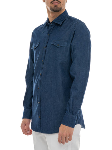 Camicia jeans  MARCO Denim scuro Tramarossa Uomo