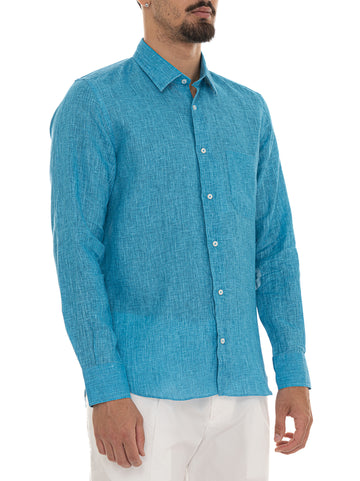 Camicia Petrolio Vincenzo De Lauziers Uomo