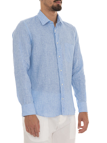Camicia Celeste Vincenzo De Lauziers Uomo