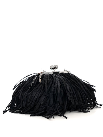 Borsa in rafia Nero Weekend Max Mara Donna