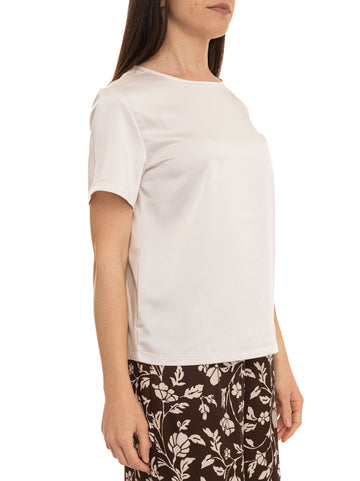 T-shirt girocollo WKDZONA Bianco Weekend Max Mara Donna