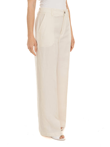 Pantalone morbido Bianco Woolrich Donna