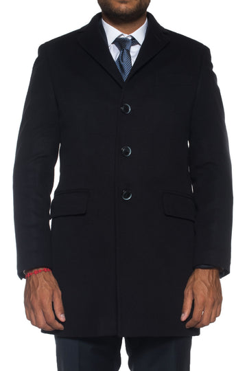 Blue 3-button coat Angelo Nardelli Man