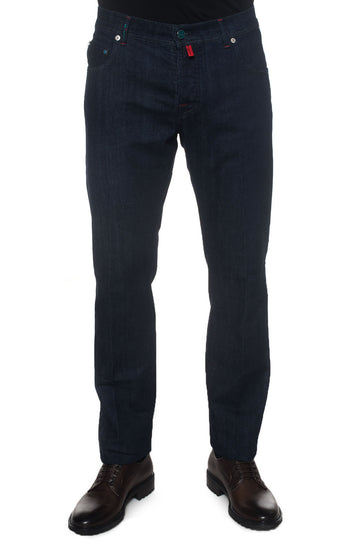 5-pocket dark denim jeans Kiton Man