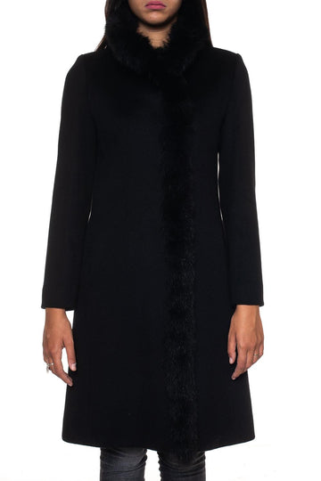 Wool coat Black Cinzia Rocca Woman
