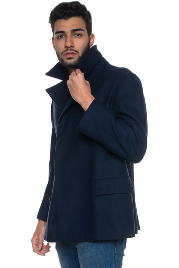 Double-breasted coat Gentile Blu KNT Man