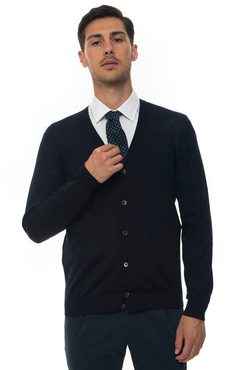 Cardigan with buttons Blue by BOSS Man