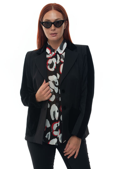 Long jacket with 2 buttons Black Cavalli Class Woman