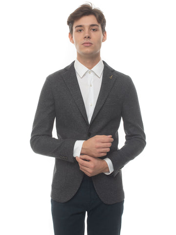 Gray deconstructed unlined jacket Paoloni Man